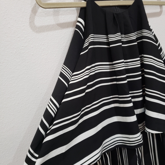 Spenser Jeremy Black & White Striped Sleeveless Romper, Size 6, w/Scoop Neck, - Picture 6 of 12